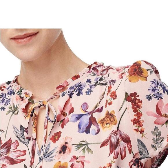 J. Crew Faye Dress  A-line Midi in Blush with Floral Print Women's Medium - Picture 3 of 15